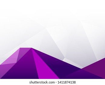 Purple geometric low poly style wallpaper design. Template for cover or presentation background