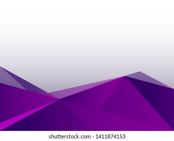 Purple geometric low poly style wallpaper design. Template for cover or presentation background
