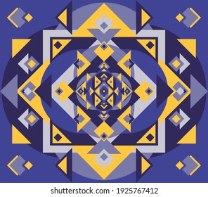violetter geometrischer Ornament aus Dreiecken