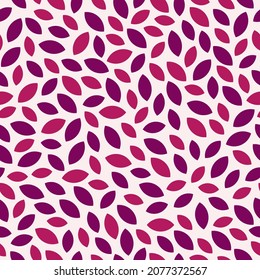 Purple geometric seamless pattern. Seamless pattern with abstract leaves or flower petals.