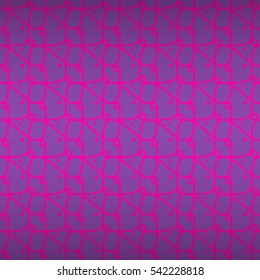 Purple geometric seamless pattern in animalistic style. Bright, symmetrical design for fabric, curtain, ads or other purpose. Contemporary decor.
