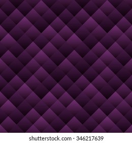 Purple geometric seamless pattern of squares. Vector illustration.