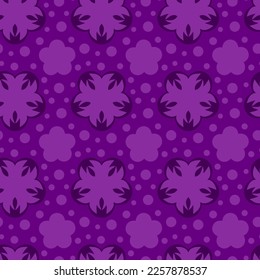 Purple Geometric Seamless Pattern with Tribal Shape. Pattern designed in Ikat, Aztec, Moroccan. Ideal for Fabric Garment, Ceramics, Wallpaper. Vector Illustration.