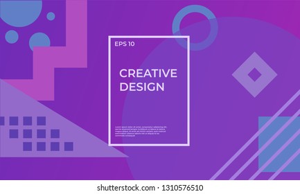 Purple geometric texture. Flat style abstract vector design ideal for cover design, book design, website background, banner, poster, advertising. Flat abstract vector