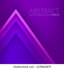 Purple geometric triangle background. overlap layer on purple space for background design