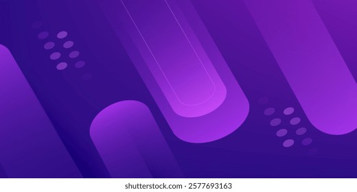 Purple geometric wallpaper background. Dynamic shape composition. Vector illustration