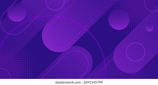 Fondo de Fondo de pantalla geométrico púrpura. Composición dinámica de la forma. Ilustración vectorial