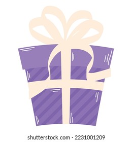 purple gift box present icon