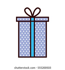 purple gift box present ribbon vector illustration eps 10