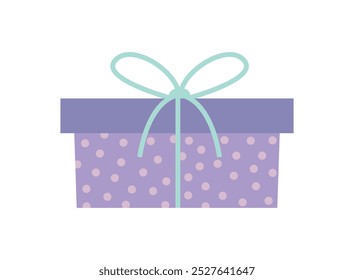 Ilustración plana de Vector de caja de regalo púrpura