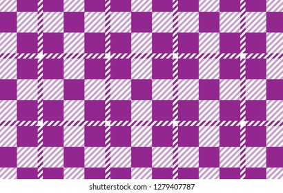 Purple Gingham pattern. Texture from rhombus for - plaid, tablecloths,shirts,dresses,paper,bedding,blankets,quilts and other textile products.Vector illustration. - Vector