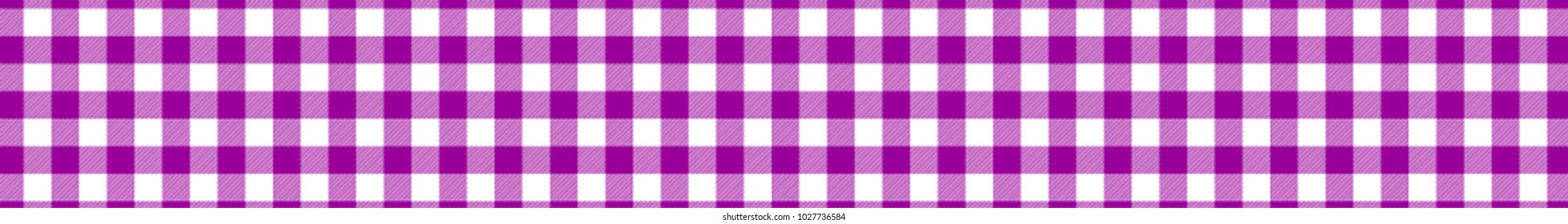 Purple Gingham pattern. Texture from rhombus/squares for - plaid, tablecloths, clothes, shirts, dresses, paper, bedding, blankets, quilts and other textile products. Vector illustration.