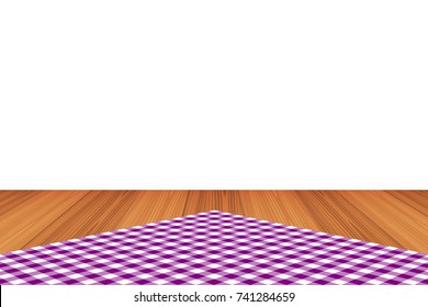 Purple Gingham pattern. Texture from rhombus/squares for - plaid, tablecloths, clothes, shirts, dresses, paper, bedding, blankets, quilts and other textile products. Vector illustration.