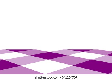 Purple Gingham pattern. Texture from rhombus/squares for - plaid, tablecloths, clothes, shirts, dresses, paper, bedding, blankets, quilts and other textile products. Vector illustration.