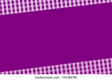 Purple Gingham pattern. Texture from rhombus/squares for - plaid, tablecloths, clothes, shirts, dresses, paper, bedding, blankets, quilts and other textile products. Vector illustration.