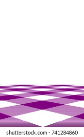 Purple Gingham pattern. Texture from rhombus/squares for - plaid, tablecloths, clothes, shirts, dresses, paper, bedding, blankets, quilts and other textile products. Vector illustration.