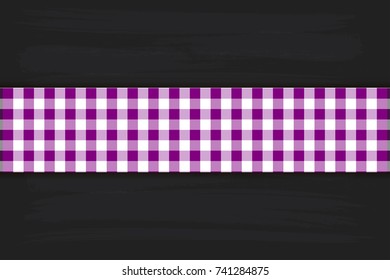 Purple Gingham pattern. Texture from rhombus/squares for - plaid, tablecloths, clothes, shirts, dresses, paper, bedding, blankets, quilts and other textile products. Vector illustration.