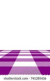 Purple Gingham pattern. Texture from rhombus/squares for - plaid, tablecloths, clothes, shirts, dresses, paper, bedding, blankets, quilts and other textile products. Vector illustration.