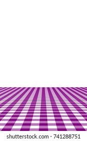 Purple Gingham pattern. Texture from rhombus/squares for - plaid, tablecloths, clothes, shirts, dresses, paper, bedding, blankets, quilts and other textile products. Vector illustration.