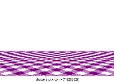 Purple Gingham pattern. Texture from rhombus/squares for - plaid, tablecloths, clothes, shirts, dresses, paper, bedding, blankets, quilts and other textile products. Vector illustration.