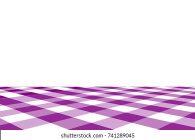 Purple Gingham pattern. Texture from rhombus/squares for - plaid, tablecloths, clothes, shirts, dresses, paper, bedding, blankets, quilts and other textile products. Vector illustration.