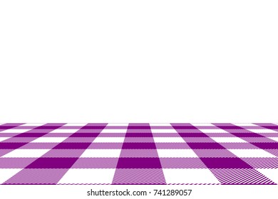 Purple Gingham pattern. Texture from rhombus/squares for - plaid, tablecloths, clothes, shirts, dresses, paper, bedding, blankets, quilts and other textile products. Vector illustration.