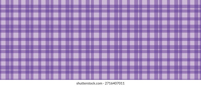 Purple gingham seamless plaid background pattern for fabric, wallpaper, and decor