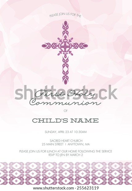 Purple Girls First Holy Communionbaptismchristeningconfirmation ...