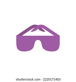 imagen vectorial de icono de gafas púrpuras en un fondo blanco