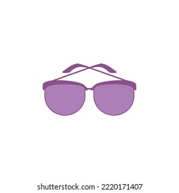 imagen vectorial de icono de gafas púrpuras en un fondo blanco