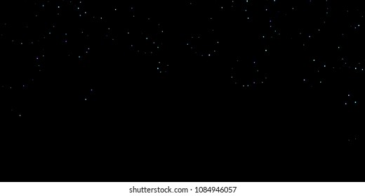 Purple glitter elements, stars shiny confetti. Scattered little, sparkling, flashing ultra violet, Random tiny stellar falling on black background. New Year, Christmas background. Vector illustration.