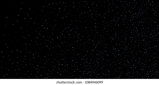 Purple glitter elements, stars shiny confetti. Scattered little, sparkling, flashing ultra violet, Random tiny stellar falling on black background. New Year, Christmas background. Vector illustration.