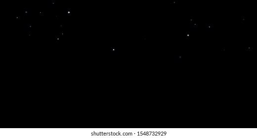 Purple glitter elements, stars shiny confetti. Scattered little, sparkling, flashing ultra violet, Random tiny stellar falling on black background. New Year, Christmas background. Vector illustration.