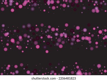 Purple glitter on a black background. Explosion of confetti. Vector festive background. Snow falling texture. Abstract element of design for new year, christmass, birthday, wedding, banner, poster