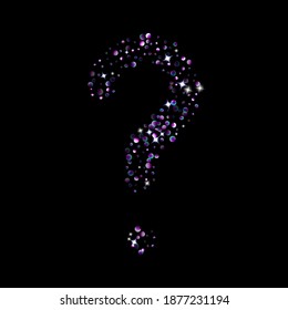 Purple glitter star confetti little spark violet