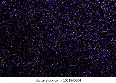Purple glitter texture isolated on black. Magenta explosion of confetti. Mauve flat design element. Vector illustration,eps 10.