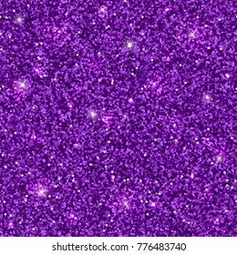 Purple Glitter Texture, Seamless Pattern. Vector