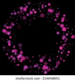 Purple Glitter Vector Texture on a Black. Purple Glow Pattern. Golden Christmas and New Year Snow. Golden Explosion of Confetti. Star Dust. Abstract Flicker Background with a Party Lights Design.