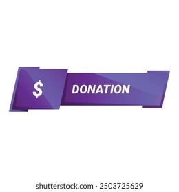Purple Glossy Spende-Taste für finanzielle Unterstützung auf Websites und Apps zu gewinnen