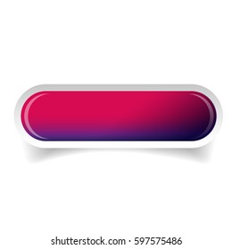 Purple glossy web bar button vector