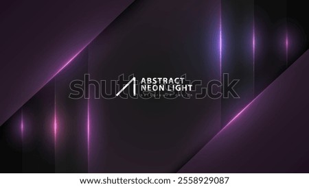 Purple glow line abstract minimal neon background, vector glowing straight line. Black layers background illuminated with line light effect. Blue futuristic wallpaper. Luxury digital design