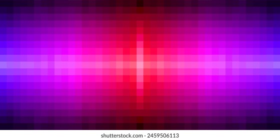 Purple glow pixel square abstract background