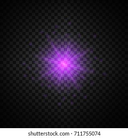 purple glowing light glitter