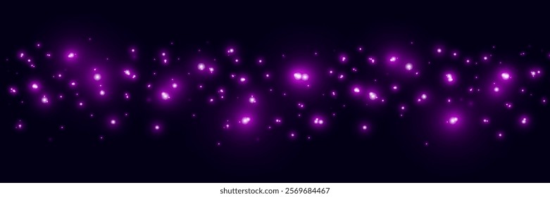 	
Purple glowing light sparks on a dark background, creating an abstract, luminous and atmospheric design. Perfect for futuristic, minimalistic, and digital visuals.