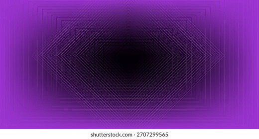 Fundo roxo neon brilhante. Brilhando planos de grade verticais quadriculados em perspectiva. Papel de parede de profundidade futurista retrô. Arcade jogo sci fi matriz superfície fundo para cartaz, banner. Vetor