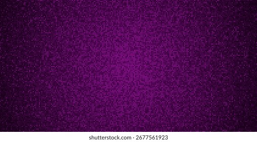 Purple glowing pixel digital texture background, perfect for technology, futuristic design, cyber theme, data visualization, and modern graphic projects.