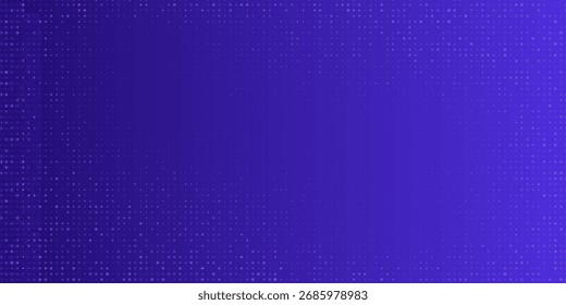 Purple glowing pixel dot pattern. Abstract neon grid wallpaper. Violet color mosaic pattern backdrop. Vector modern technology, business, science, healthcare, medicine, presentation design Eps10
