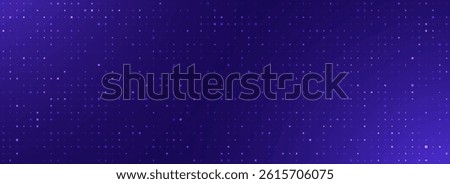 Purple glowing pixel dot pattern. Violet color mosaic pattern backdrop. Abstract neon technology grid wallpaper. Vector modern business, science, healthcare, medicine, presentation design background