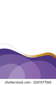 Líneas y rayas de oro púrpura, ondas, elementos para el diseño