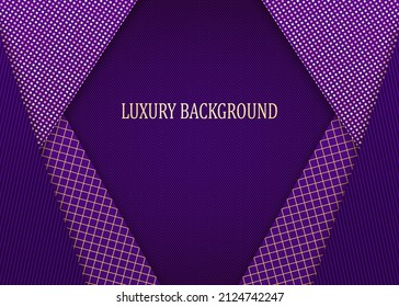 Purple and gold luxury background. Vector illustration.